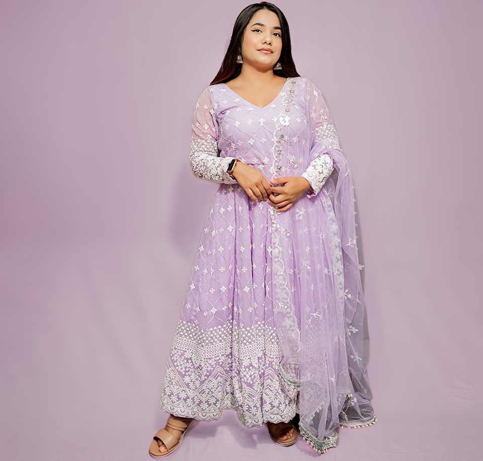 white christmas dresses Pakistani Bridal Dress with Dhaka Pajama for Wedding – Nameera by Farooq main image 1